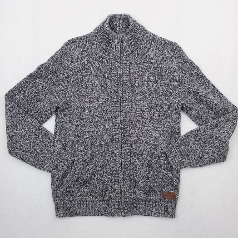 Roots Canada Sweater Mens XS Gray Full Zip Cardigan Heavyweight Jacket‎